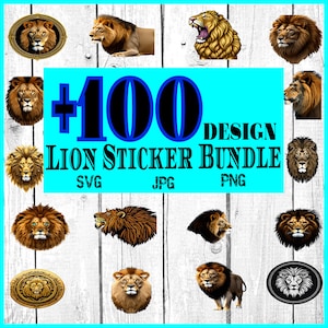 Lion Lion PNG Bundle Big cat cats Wild Africa zoo animal cut clip art Overlay Photoshop templates Prop Digital Scrapbook Composite Clipart