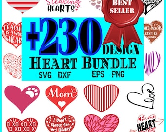 Paquete SVG de corazón, imágenes prediseñadas de corazón, corazones de garabato, svg de San Valentín, svg de corazón dibujado a mano, svg de corazón de San Valentín, archivos cortados Cricut, silueta
