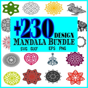 230 Mandala SVG Bundle, MANDALA SVG, Mandala Flower svg, Mandala Clipart, Mandala svg for Cricut, Silhouette, Mandala Cut File, Digital file