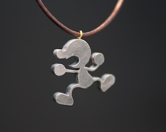Metal Casted Mr. Game & Watch Necklace Design
