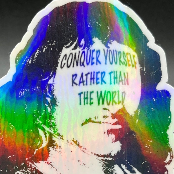 Rene Descartes Quote Stickers, Spirituality, oneness, wholeness, life, love, freedom