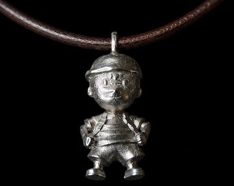 Metal Casted Ness (earthbound) Necklace Design