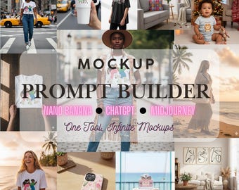 AI Mockup Generator (Google Sheets Tool) | POD T-Shirt, Jewelry, Mug, Wall Art & Photography