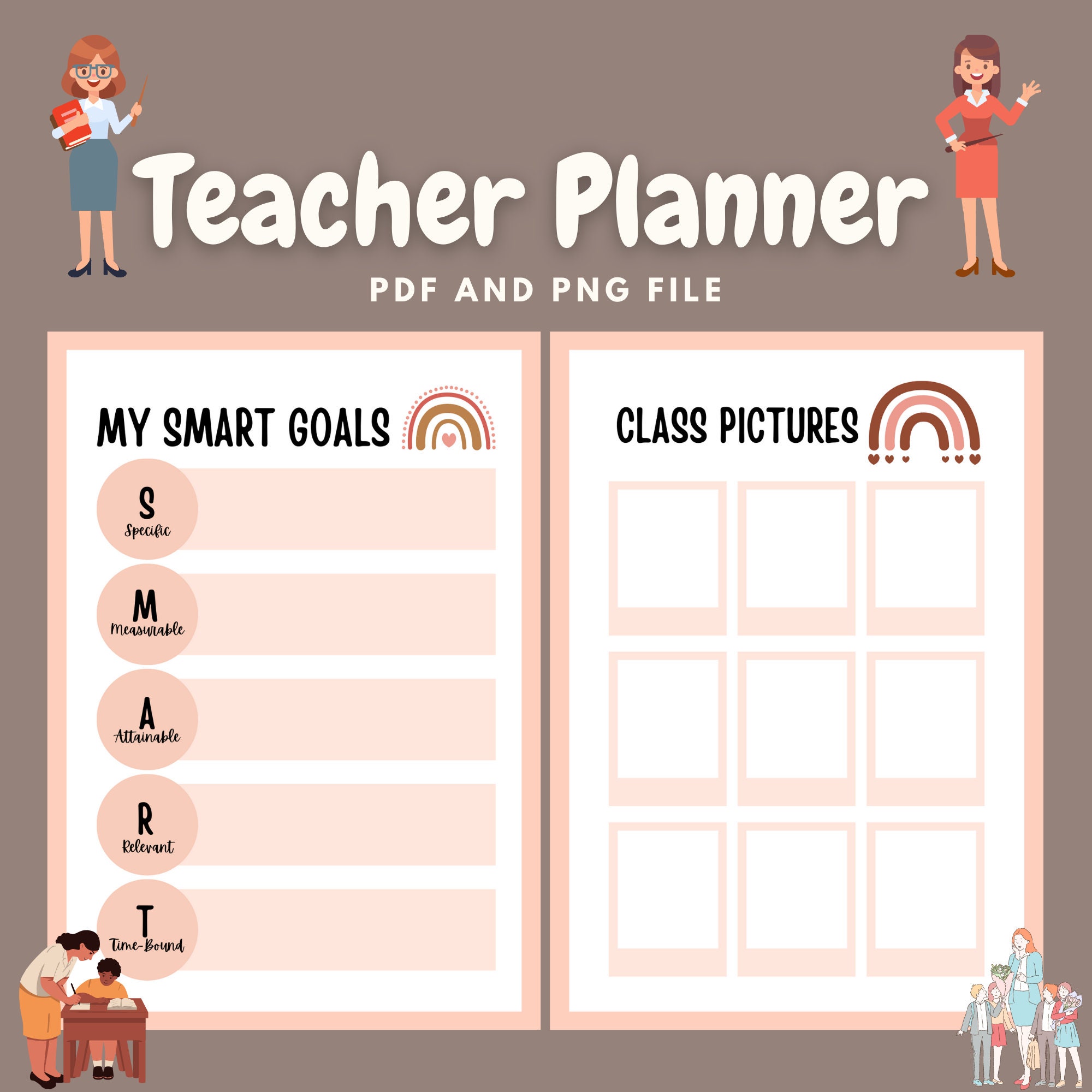 Teacher Planner 12 Monthly Printable Planner, Academic Planning for ...