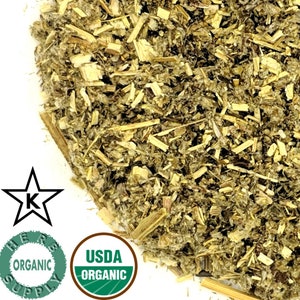 Organic Mugwort herb 0.125-16oz(1lbs) Artemisia vulgaris Cut & Sifted, Tea, herbal infusions, perfume ingredient, dream pillow, dried CSC