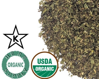 Organic Spearmint leaf 0.125-16oz(1lbs) Mentha spicata Cut & Sifted, Tea, herbal infusions, perfume ingredient, flavoring, sachet, dried CSC