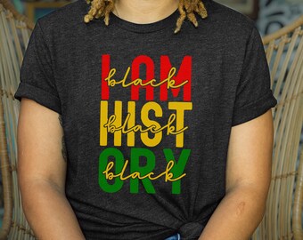 I Am Black History Svg, Juneteenth Svg, Black History Month Svg, BLM Tshirt Design African American Svg Kids Png Sublimation Cricut Cut File