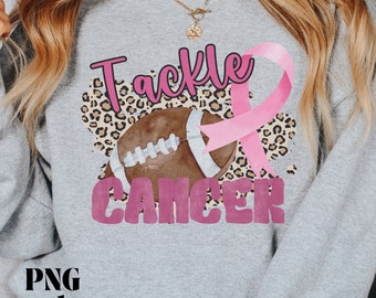 Tackle Cancer Png, Football Png, In October We Wear Pink, Breast Cancer Png, Sublimation Design Download, Sport Png, Awareness Png