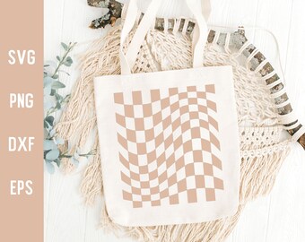 Wavy Checkered Pattern Svg, Warp Checkered Png, Groovy Checkered Svg, Checkers Wavy Pattern Svg, Digital Paper Checkerboard Retro Trendy Svg