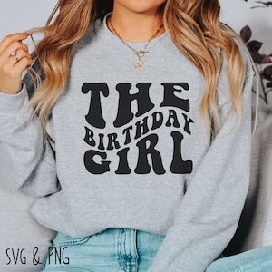 Verjaardag Svg-bundel Een keer voor de verjaardag Bitch Svg The Birthday Girl Svg The Birthday Dude Png Het is mijn verjaardag Groovy Retro Wavy Text