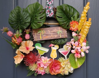 Tropical Tiki Drink Wreath