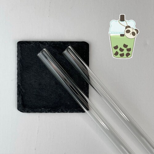 Boba Glass Straw Set Bubble Tea and Smoothie Size Etsy