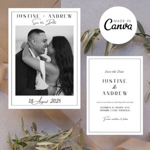 Timeless Save The Date Invitation, Minimal Save the Date, Classic Save The Date, Save The Date Invitation, Save The Date Template, Canva