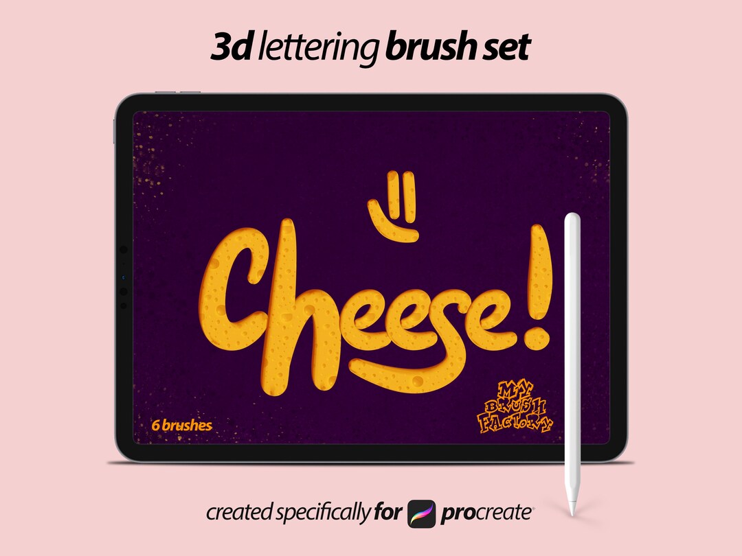 6 Cheese Procreate Brushes For 3d Lettering Etsy 6 Cheese Procreate Brushes For 3d Lettering Etsy
