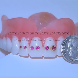 18k Ruby Bezel Gold Tooth Gem Ruby Tooth Gem  Tooth Charm