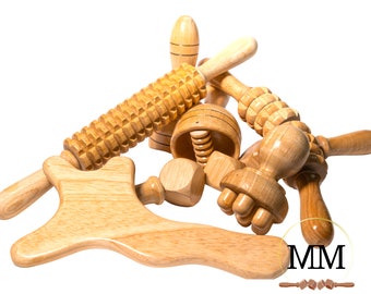 Kit massage corps de madérothérapie - woodtherapy en bois de qualité (urapan)