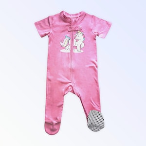 Unicorn Short Sleeve Footed One-piece Sleep and Play