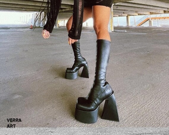 Damen Schuhe Stiefel Stiefel mit Hohen Absätzen Alexander Wang Leder BOOT in Schwarz 
