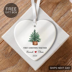 2024 Personalized First Christmas Ornament - Couple Christmas Keepsake - Our first Christmas Together - New couple gift