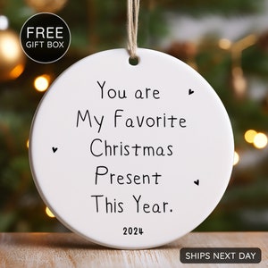 Couples Christmas Ornament - First Christmas Together Keepsake - New Couple Gift 2024