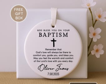 Décoration de baptême personnalisée 2025 - Souvenir de baptême