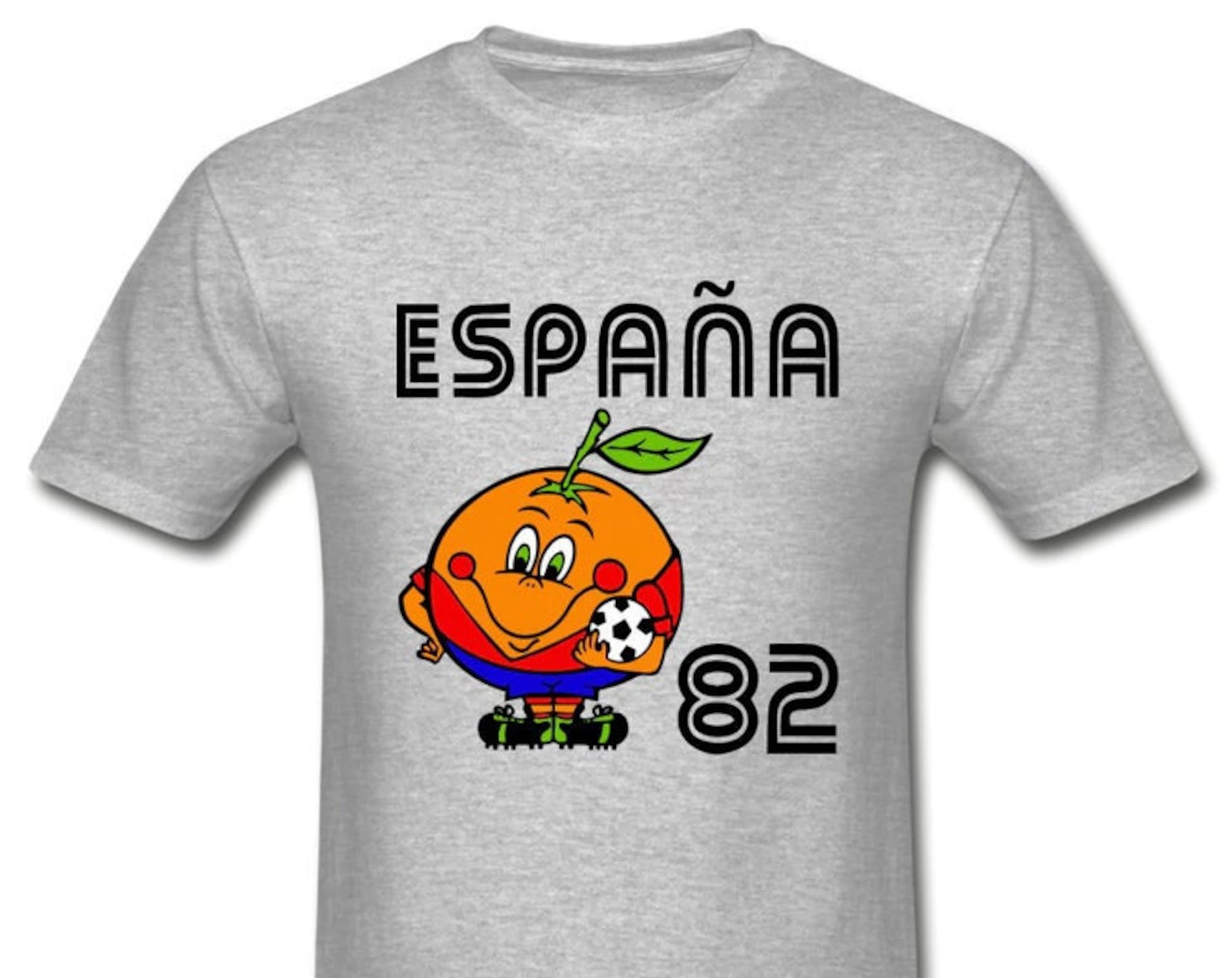 Descubre Spain Espana 82 World Cup Logo Mascot Naranjito Tees