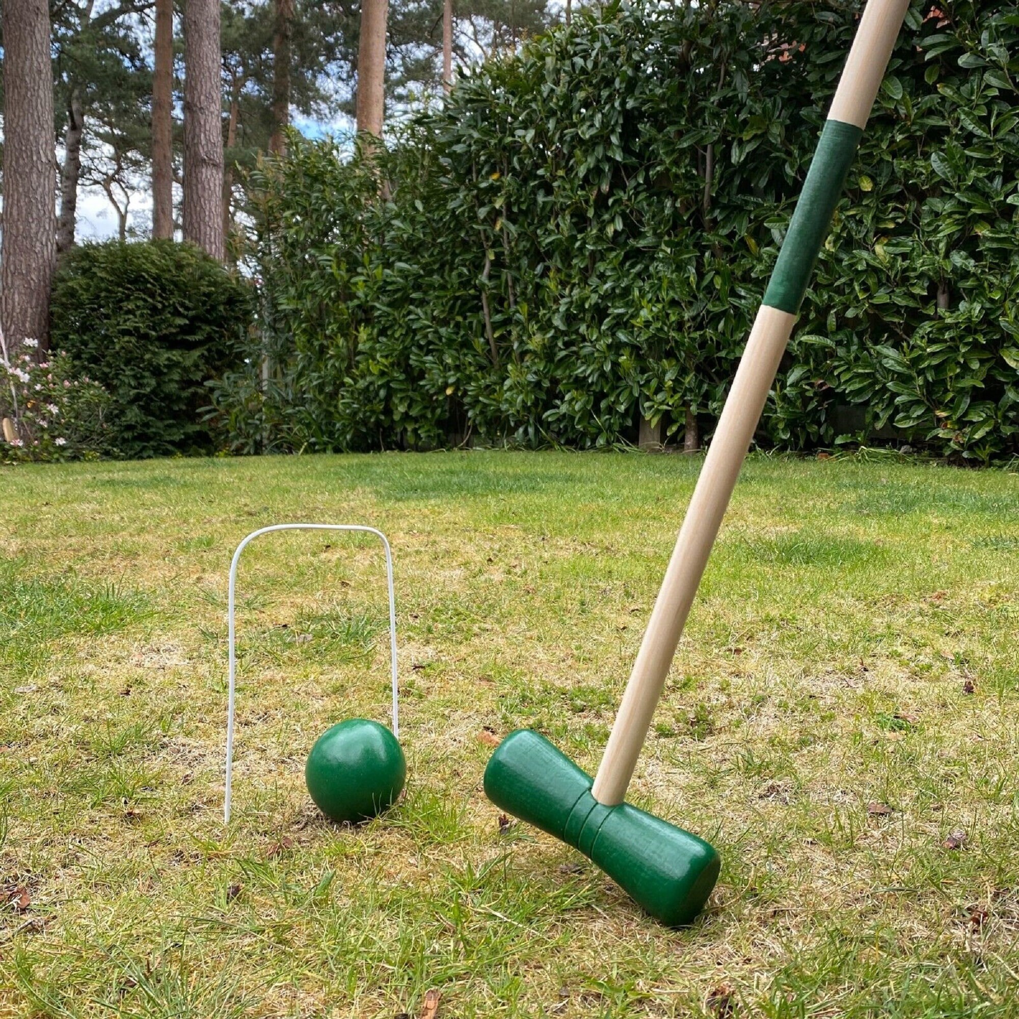 Handmade Wooden Traditional Mallet Balls Croquet Set for 4 Etsy