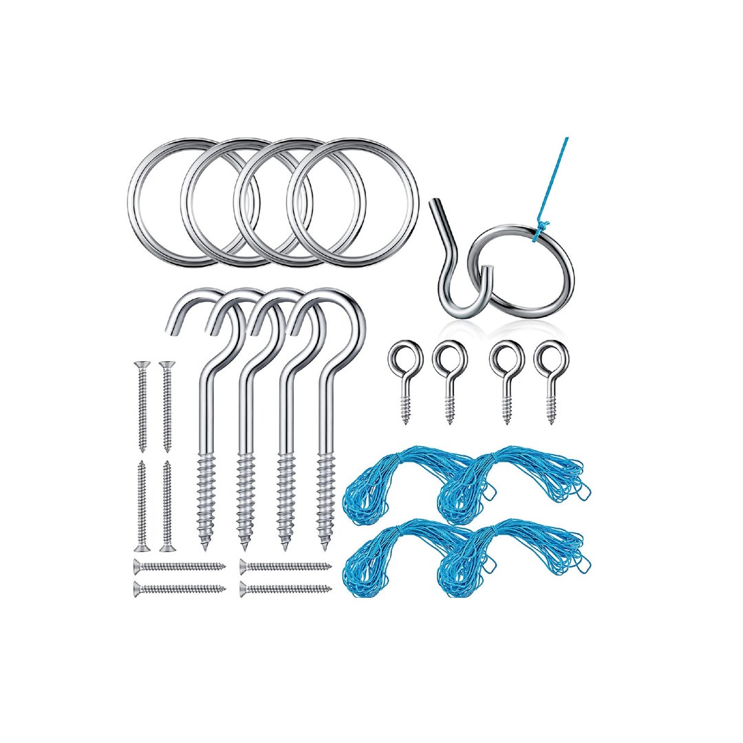 4 Set Hook and Ring Toss Game String Ring Swing DIY Kit Tiki Etsy