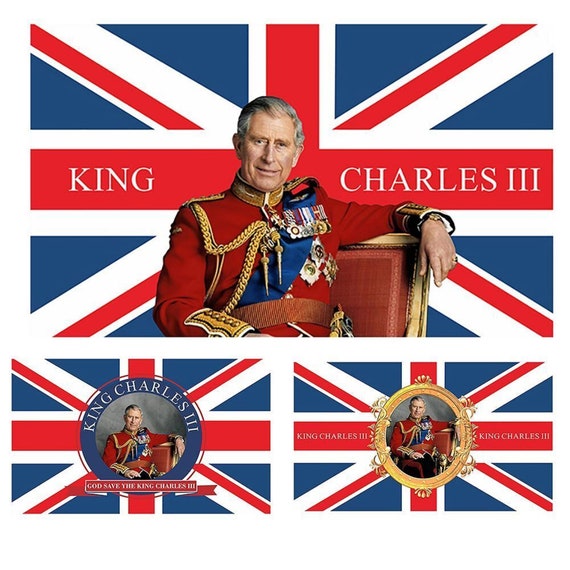 5x3ft King Charles III Flag British Union Jack Prince Charles - Etsy