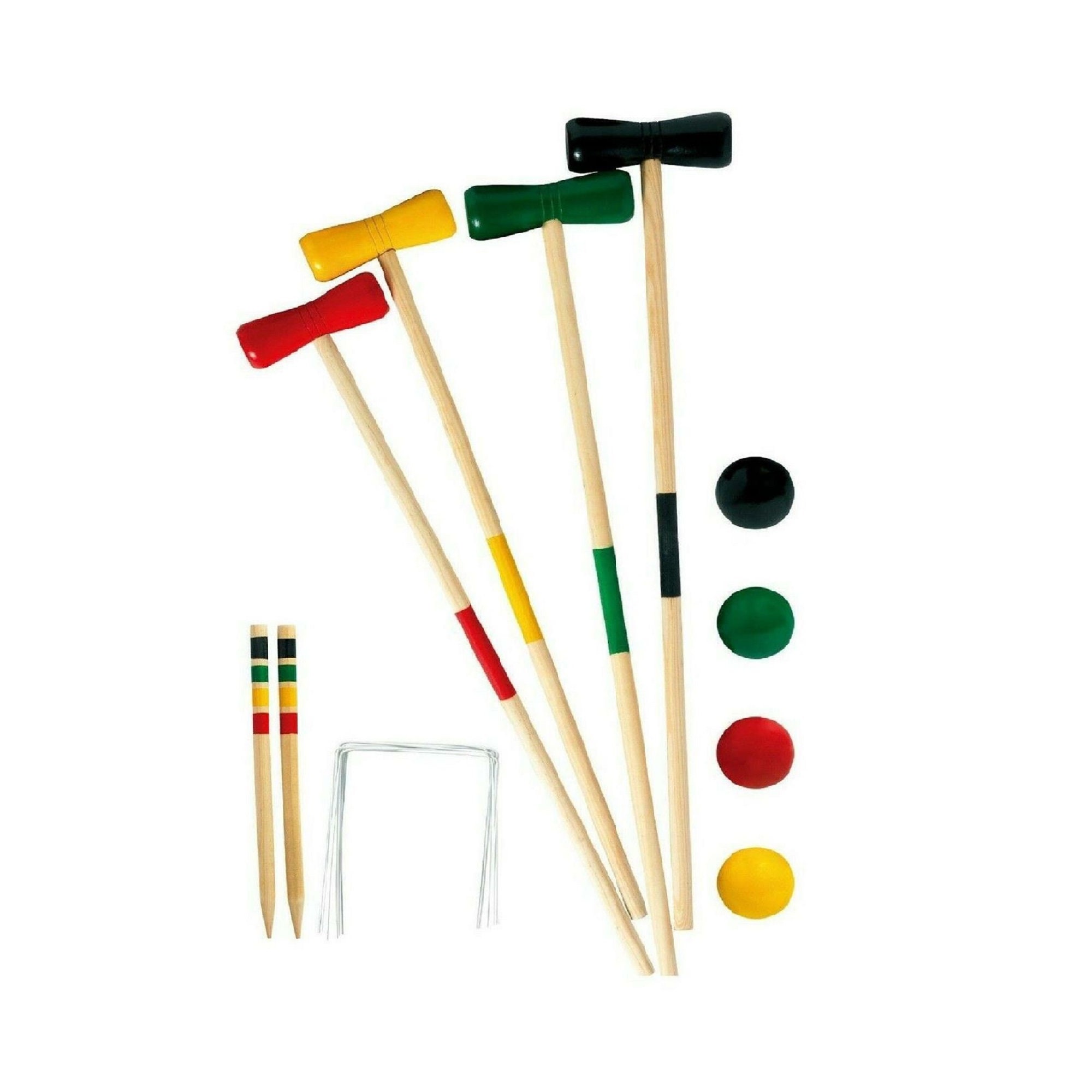 Handmade Wooden Traditional Mallet Balls Croquet Set for 4 Etsy