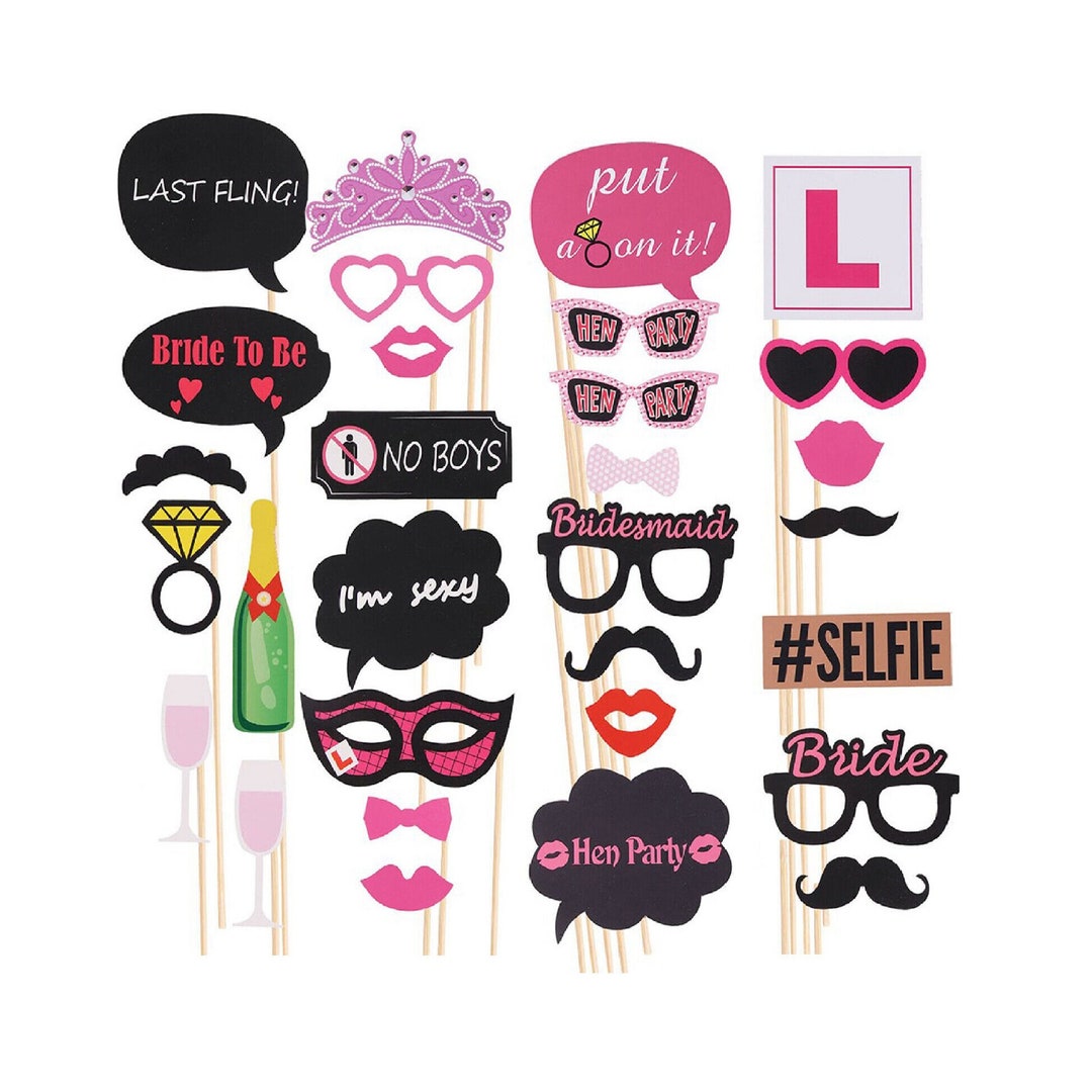 Buy 30PCS Set Hen Night Photo Booth Funny Photobooth Party Props Online in  India - Etsy