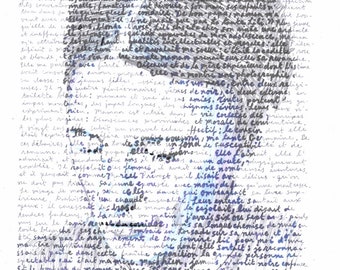 Simone De Beauvoir una versión digital de la palabra retrato para descarga inmediata e impresión en casa