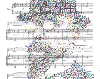 Erik Satie Gymnopédie no. 3 un retrato dibujado a mano del compositor francés versión digital para descarga inmediata e impresión en casa