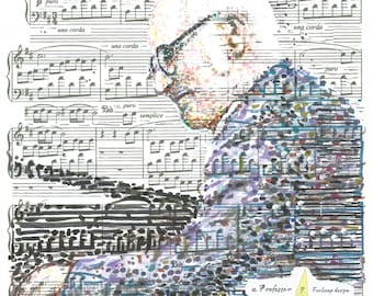 Ludovico Einaudi 'I Giorni' Impresión de arte retrato (descarga digital)