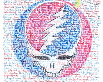 Steal Your Face, The Grateful Dead, versión digital de la portada del álbum Professor Foolscap