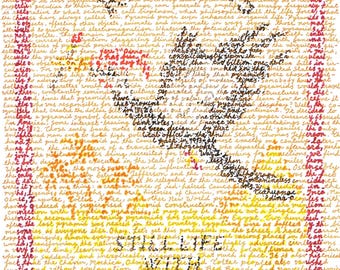 Naturaleza muerta con pájaro carpintero, una versión digital del póster del Profesor Foolscap para descarga e impresión inmediatas