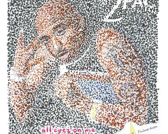 Tupac All Eyez On Me versión digital de la portada del álbum Professor Foolscap para descargar inmediatamente e imprimir desde casa