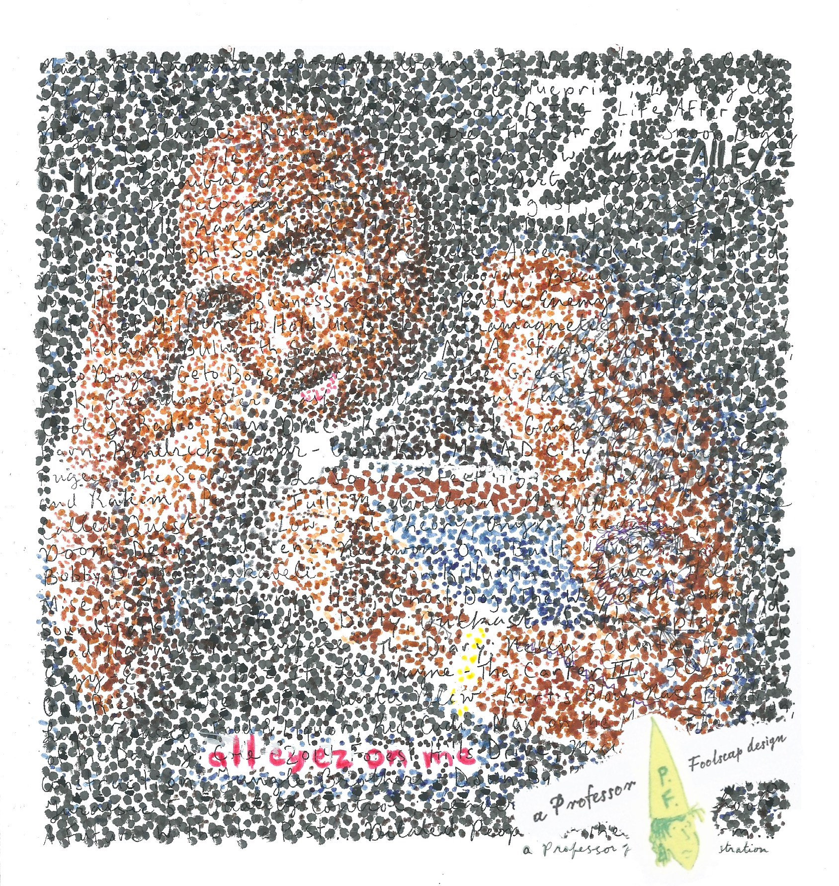 Tupac All Eyez on Me Digital Version of Professor Foolscap Album Cover ...