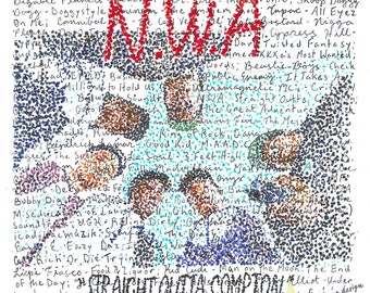 Póster de NWA, portada del álbum Professor Foolscap, versión digital para impresión doméstica