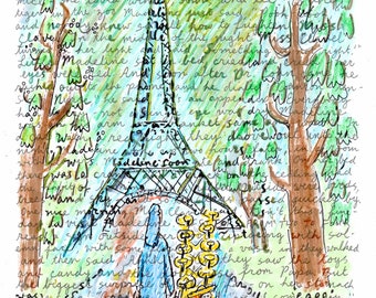 Ilustración de Madeline en París: Arte clásico de libros infantiles (Descarga digital)