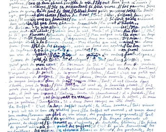 Arthur Rimbaud una versión digital del retrato del profesor Foolscap para descarga e impresión inmediata, texto en francés de cinco poemas