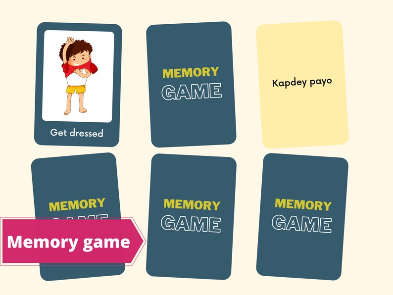 Play and Learn Punjabi With 2 in 1 Card Game 48 Cards With English and