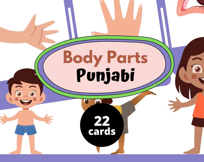 Fun Punjabi Weather Flashcards for Kids & Beginners Colorful Vocabulary ...