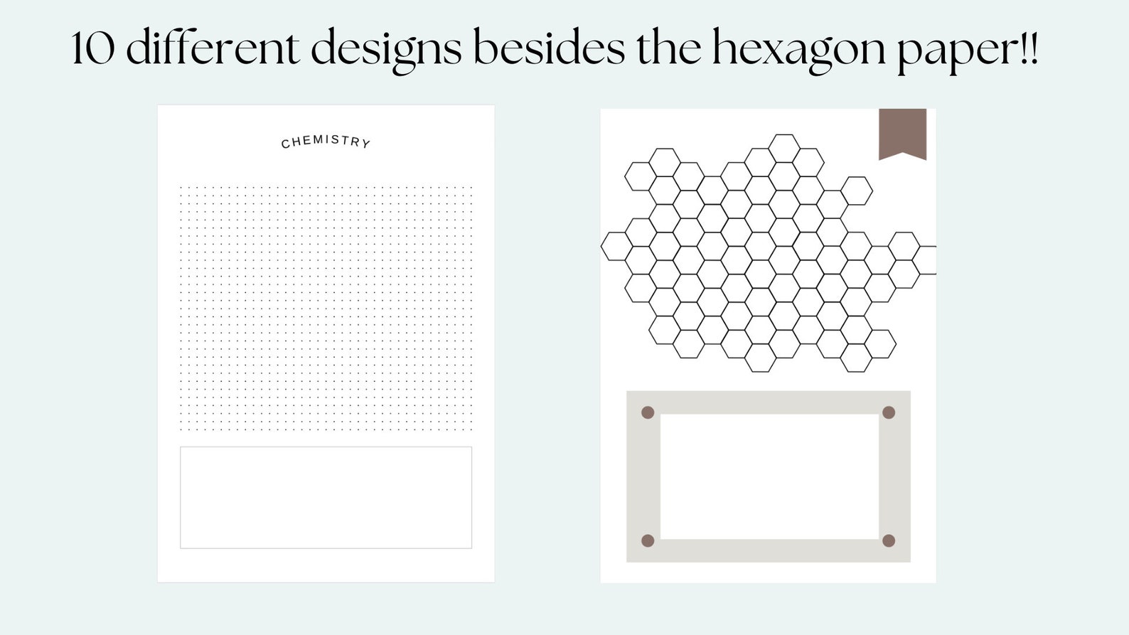 Printable Organic Chemistry Paper. Hexagon Paper. Lined Paper. Grid ...