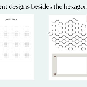 Printable Organic Chemistry Paper. Hexagon Paper. Lined Paper. Grid ...