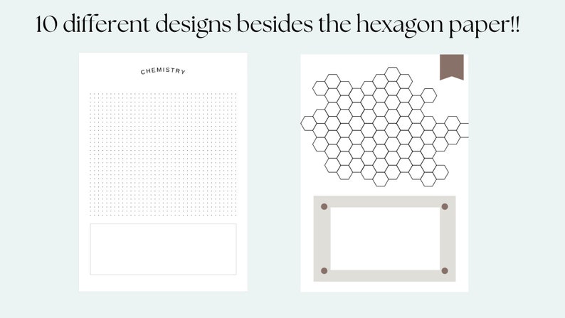 Printable Organic Chemistry Paper. Hexagon Paper. Lined Paper. Grid ...