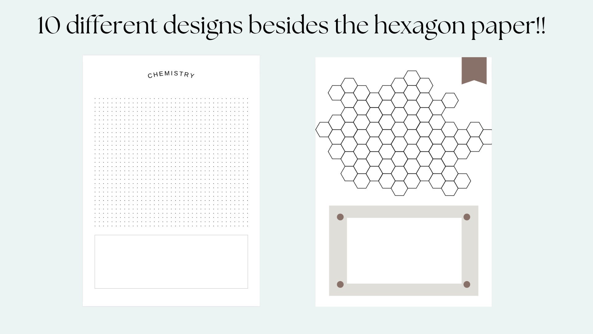 Printable Organic Chemistry Paper. Hexagon Paper. Lined Paper. Grid ...