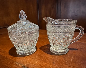 Anchor Hocking Wexford Cream & Sugar