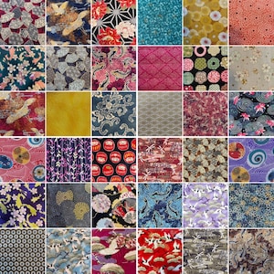 10 Fat Quarter Asian Japanese Quilt Fabric Bundle: 2.5 Yards