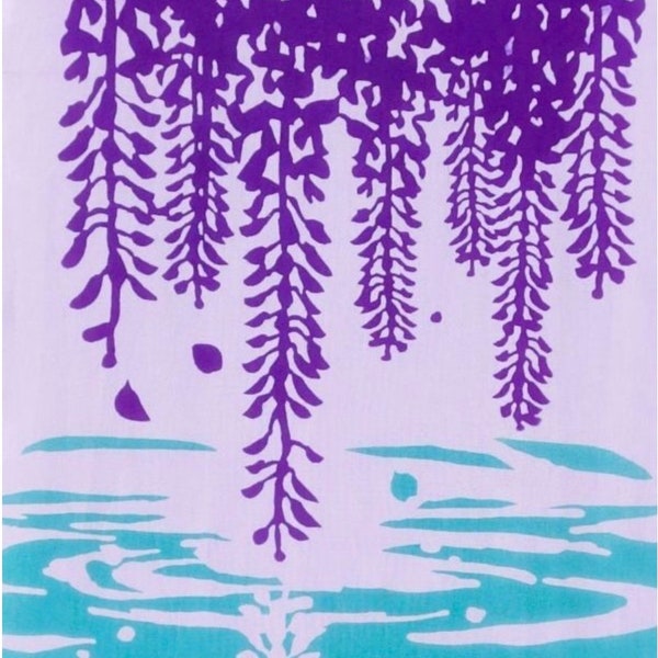Tenugui "Wisteria Waves" - Japanese Cotton Towel